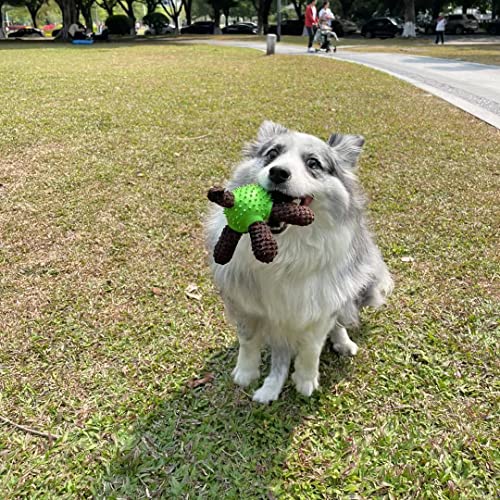 Squeaky Dog Toys, Interactive Durable Plush Pet Toys,Food Dispensing Toy,Funny Rubber Chew Puzzle Toy for Puppy Middle Large Dogs