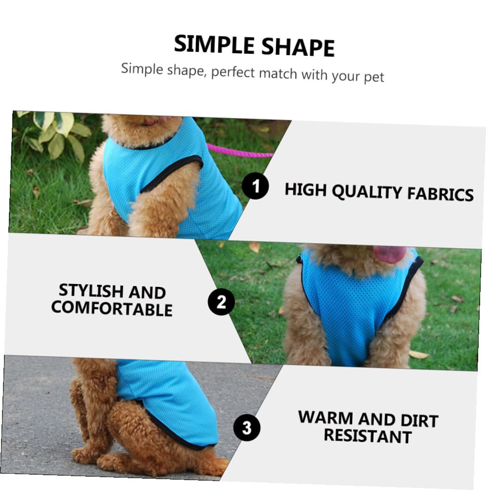 Toddmomy Pet Cooling Vest Mesh Sleeveless Dog Shirt Blue M Breathable Puppy Clothes Lightweight Pet Apparel for Summer Outdoors