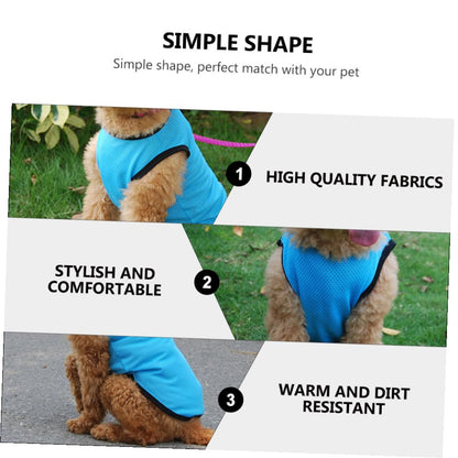 Toddmomy Pet Cooling Vest Mesh Sleeveless Dog Shirt Blue M Breathable Puppy Clothes Lightweight Pet Apparel for Summer Outdoors