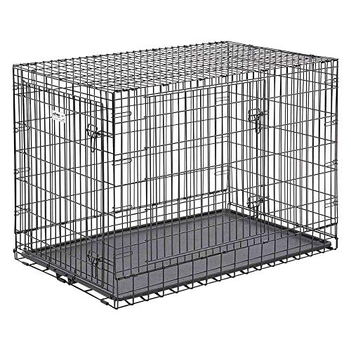 MidWest Homes for Pets Ultima Pro Heavy-Duty 48-Inch Dog Crate, Ultra-Strong Steel Double Door Pet Cage for Extra-Large Breeds, Accessories Included - size: 49.0"L x 30.5"W x 34.3"H
