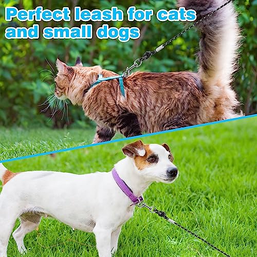 Reflective Cat Leash - 30 Feet Yard Long Leash, Escape Proof Durable Walking Leads, Safe Extender Pet Tie Out Leash Outdoor Training Playing Camping for Kittens/Puppies/Rabbits/Small Animals - size: 30ft