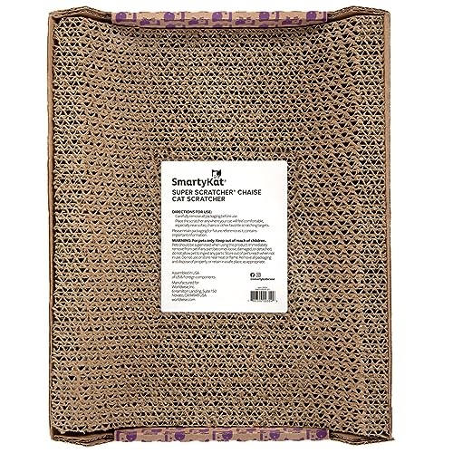 SmartyKat Super Scratcher Chaise Corrugated Cat Scratcher, Catnip Infusion Technology - Brown, One Size - size: One Size, style: Super Scratcher (Catnip Infused)