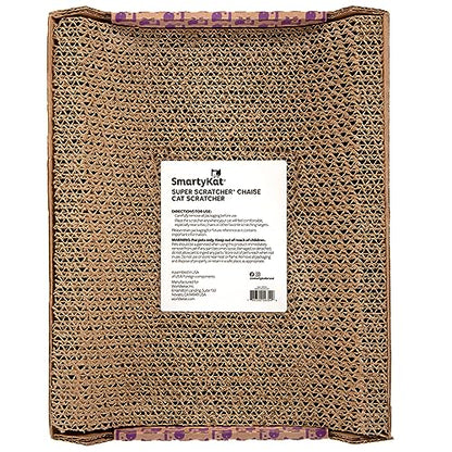 SmartyKat Super Scratcher Chaise Corrugated Cat Scratcher,Catnip Infusion Technology - Brown,One Size,(Pack of 6) - size: One Size (Pack of 6), style: Super Scratcher (Catnip Infused)