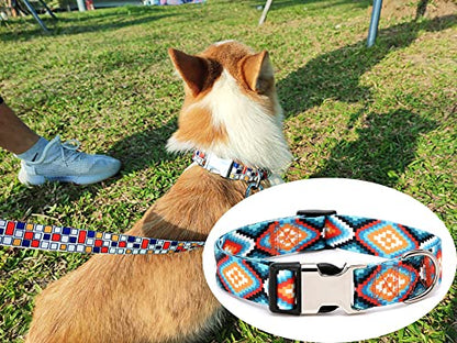 Soft Durable Dog Collar with Metal Buckle, Quick Release Puppy Collars Adjustable for Small Medium Large Pet Dogs and Kitten Cat Maya XL - color: Maya, size: X-large