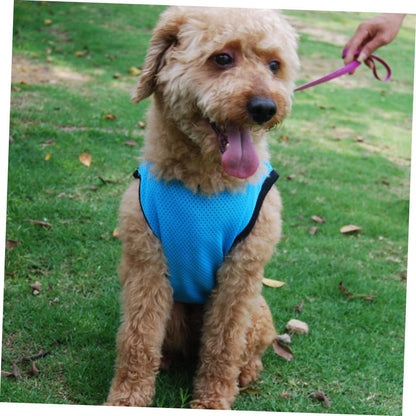 ERINGOGO Pet Summer Vest for Dogs and Puppies Mesh Sleeveless Shirt Blue M Plain Puppy Clothes Breathable Pet Shirt for Warm Weather