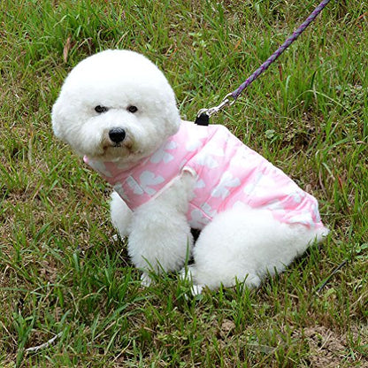 New Various Pet Cat Dog Soft Padded Vest Harness Small Dog Clothes Pink Bow S, Model: BFL049-Pink-S - color: Pink Bow, size: S(chest 14.2" back 10.6")