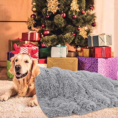 N+A Fluffy Pet Dog Blankets Soft Warm Fleece Throw Puppy Blanket Washable Plush Faux Fur Sleep Mat for Dog Cat Bed Couch Sofa Car (Medium (21" x 31"), Brown) - color: Brown, size: Medium ( 21" x 31" )