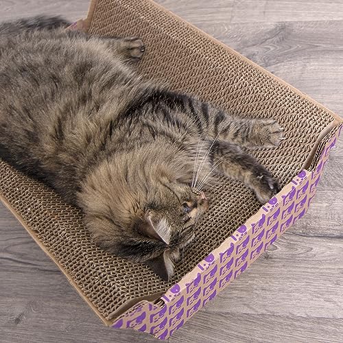 SmartyKat Super Scratcher Chaise Corrugated Cat Scratcher,Catnip Infusion Technology - Brown,One Size,(Pack of 6) - size: One Size (Pack of 6), style: Super Scratcher (Catnip Infused)