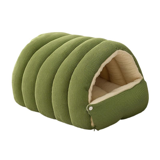 Plush Cat Cave Bed for Indoor Cats & Small Dogs - Winter Warm Fluffy House with Removable Cushion, Cozy Pet Bed for Calming Sleep (2026 (Green,Cat Within 4kg) - color: Green, size: Cat within 4kg