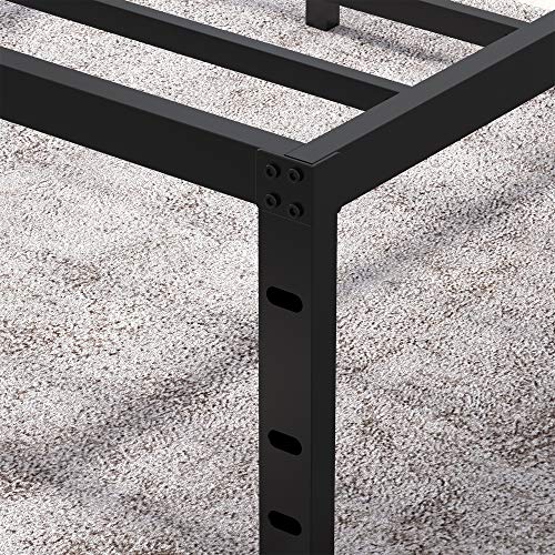 yookare 18 Inch Tall 3500lbs Heavy Duty Bed Frame Metal Platform/Maximum Storage/Mattress Foundation/Steel Slats Support/Noise Free/Box Spring Replacement,Cal King - size: California King, style: 18 INCH