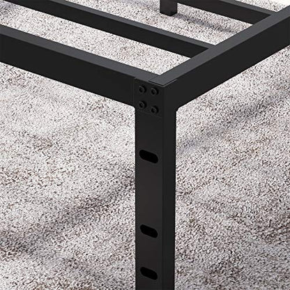 yookare 18 Inch Tall 3500lbs Heavy Duty Bed Frame Metal Platform/Maximum Storage/Mattress Foundation/Steel Slats Support/Noise Free/Box Spring Replacement,Cal King - size: California King, style: 18 INCH