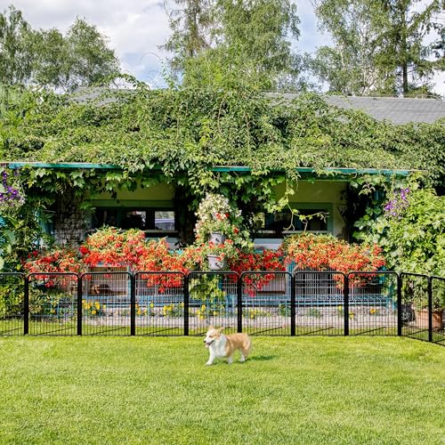 Yaheetech Dog Playpen Outdoor, 32 inch 8 Panels Dog Pen Indoor Heavy Duty Puppy Exercise Pen Metal Pet Fence for RV Camping/Yard/Garden - size: 32"