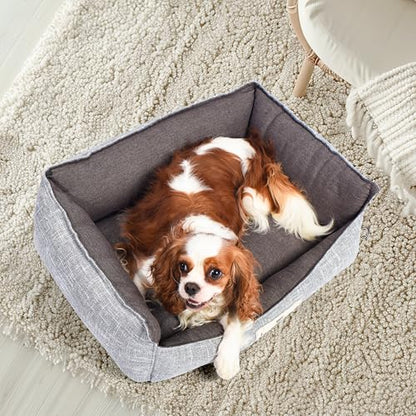 FluffyDream Small Dog Bed, Super Soft Pet Bed Furniture, Suitable for Dogs Up to 30lbs, 24'' x 20'', Grey - color: Grey