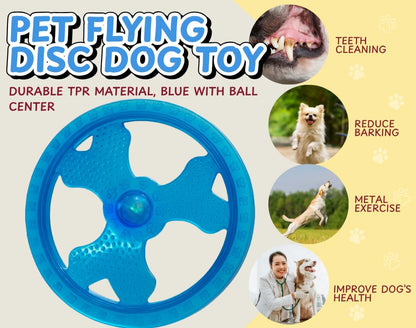 Rudy’s Favorite TPR Flying Disc w/Center Ball - Dog Frisbee - Floats, Flies Far for Fetch Freaks, Pool Splashers & Backyard Maniacs- Dog Toys for Aggressive chewers, chew Toys & Pool Toys
