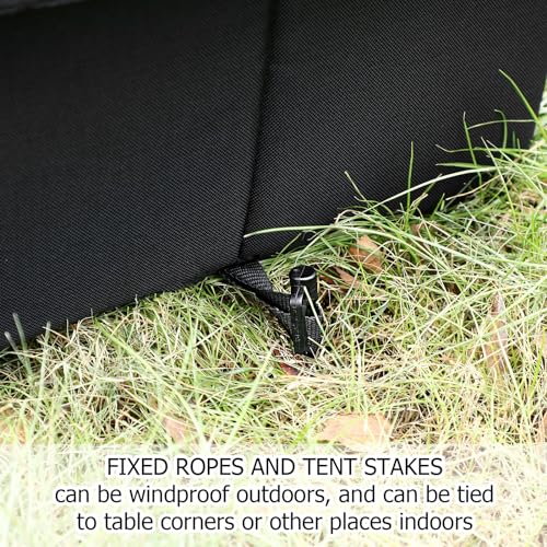 Soaoo 3 Pcs Cat Houses for Outdoor Stray Cats Shelter Weatherproof Outside House Indoor Foldable Pet Cave with Tent Stakes for Wild Animal Dogs(Pure Black Style) - style: Pure Black Style