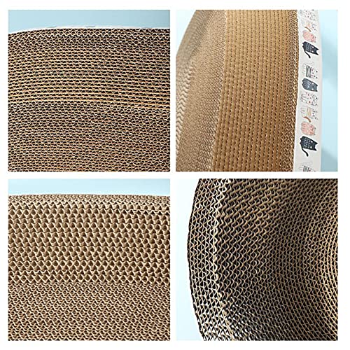 Cat Scratcher, High-Density Oval-Shaped Scratching Board, Water-Resistant and Durable Cardboard, Suitable for Medium to Large Breeds, Provides Firm and Cozy Resting Place - size: Medium