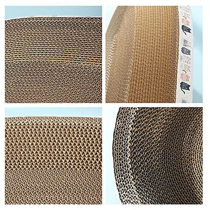 Cat Scratcher, High-Density Oval-Shaped Scratching Board, Water-Resistant and Durable Cardboard, Suitable for Medium to Large Breeds, Provides Firm and Cozy Resting Place - size: Medium
