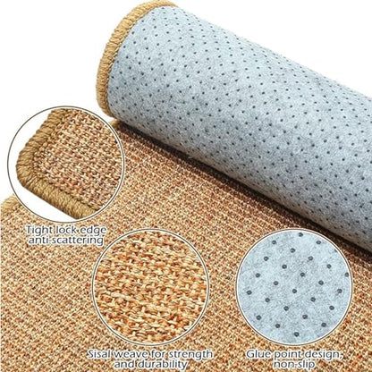 2PCS Rabbit Scratch Mat Natural Bunny Scratching Pad Claws and Teeth Care Rabbit Mats for Cages Chew Toys for Bunny Pet Cage Bedding for Biting Sleeping Nesting, 24x16 - size: 24"x16"
