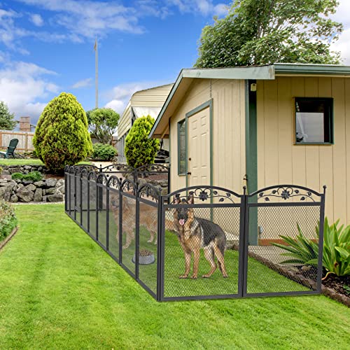 BingoPaw Dog Playpen Indoor: 8 Panels 32” Tall Metal Pet Pen Puppy Whelping Box with Waterproof Bottom - Outdoor Doggy Run Fence with Door for Small Medium Large Dogs