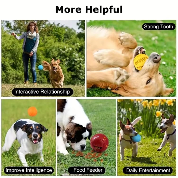 Interactive Dog Ball Toy, Treat Dispensing Puzzle, Slow Feeder for Dogs (Blue) - color: Blue