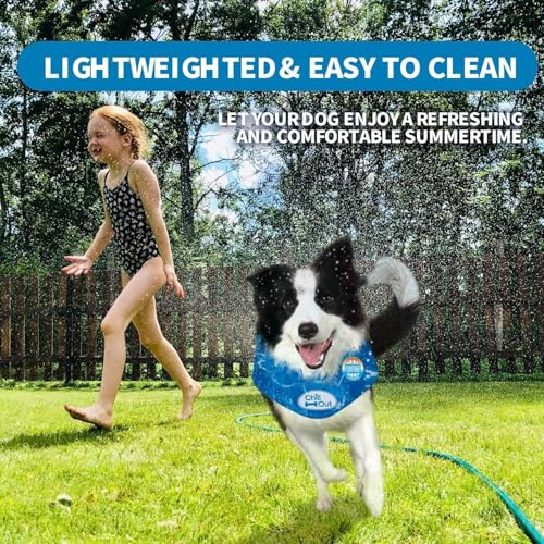 ALL FOR PAWS Dog Cooling Bandana, Cooling Bandanas for Extra Large Dogs, Dog Cooling Neck Wrap, Cooling Scarf for Dogs, Blue Ice Dog Neck Cooler for Summer (XL) - size: XL