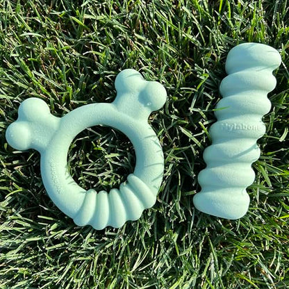 Nylabone Sensory Material Soothing Puppy Chew Toy Ring, Toys for Teething Puppies, Chicken Flavor, Small - Up to 25 lbs, 1 Count