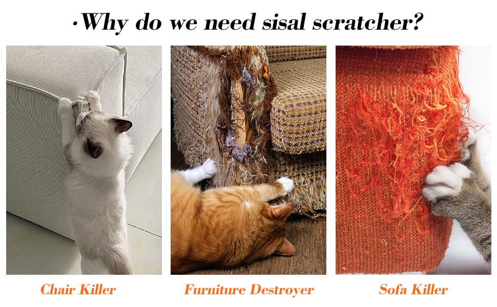 2-in-1 Cat Scratching Post with Replaceable Sisal Pads – Durable Scratcher Toy for Indoor Cats