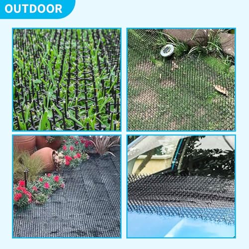 16 Pack 16 x 8 Inch Cat Scat Mat with Spikes, Scat Mat for Cats Cat Deterrent Mat Digging Stopper Repellent Spike Mat - size: 16 Pack