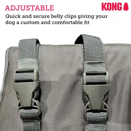 KONG HydroPro Dog Flotation Life Jacket Vest, Swimming Float Aid with Safety Handle, Adjustable Comfortable Durable Preserver High Buoyancy Coat (Large) - size: Large
