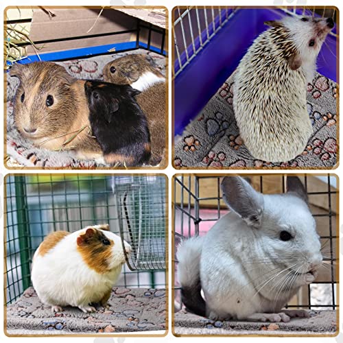Tuanse 4 Pack Ultra Soft Dog Cat Bed Mat Small Animal Guinea Pig Bed with Cute Print Reversible Fleece Dog Crate Kennel Pad Cozy Washable Thickened Hamster Pet Beds Mat(13 x 10 Inches,Gray) - color: Gray, size: 13 x 10 Inches
