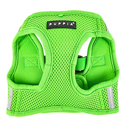 Puppia Soft Vest Dog Harness No Choke Step-in Reflective Triple Layered Breathable Mesh for Small and Medium Dog, Green, Medium - color: GREEN, size: Medium