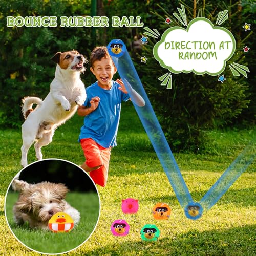 Shappy 20 Pcs Squeaky Dog Toys, Latex Rubber Dog Toys Bulk Soft Squeak Chew Balls Assorted Animals Puppy Fetch Interactive Play for Medium Large Pets(Lovely) - style: Lovely