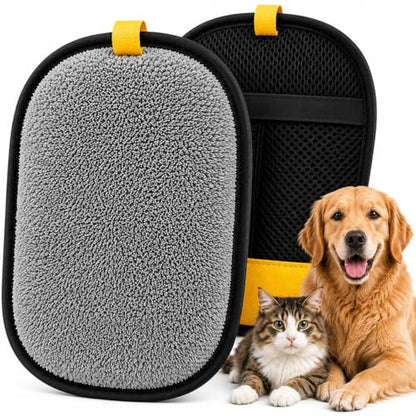 Pet Hair Remover Glove for Dogs & Cats – Reusable Double-Sided Fur Cleaning Mitt for Couch, Carpet, Furniture & Clothes – Easy Lint & Hair Removal Tool