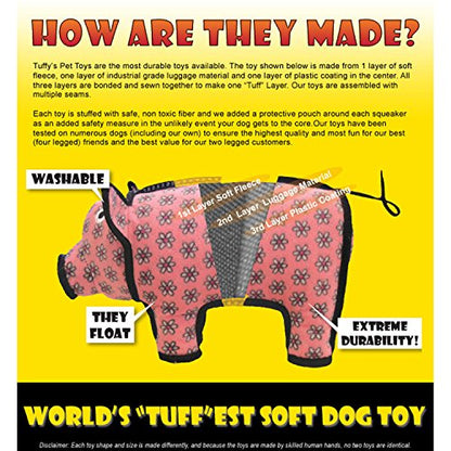 TUFFY Jr. Soft Dog Toy – Yellow Boomerang Bone | Multi‑Layer Durable Plush | Tug, Toss & Fetch | Machine Washable & Floatable - color: Yellow Bone, style: Bowmerang
