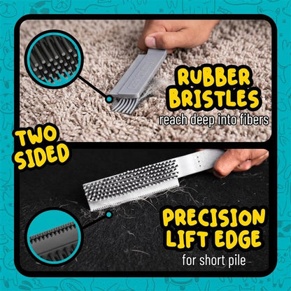 Chemical Guys Professional Rubber Pet Hair Removal Brush – Multi Surface Detailing & Pet Hair Removal Tool for Cars, Trucks, SUVs, RVs & Home – Removes Lint and Debris from Upholstery and Carpet - size: (Pack of 1)
