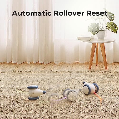 Cheerble Interactive Cat Toys for Indoor Cats, Automatic Cat Toy with LED Lights, Wicked Mouse Toys, Kitten Toys, Pet Toys, Smart Electric Cat Toy, USB Rechargeable, Auto On/Off… (Blue) - color: Blue