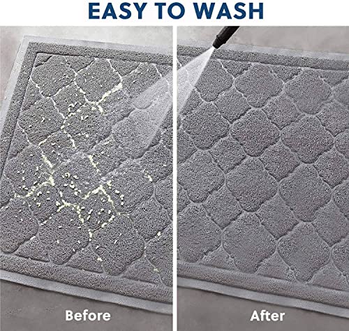 WePet Cat Litter Box Mat, Kitty Premium PVC Pad, Durable Trapping Rug, Phthalate Free, Urine-Resistant, Scatter Control, L 35 x 23 Inch, Grey - color: #03 Grey, style: Medallion/35 x 23 Inch