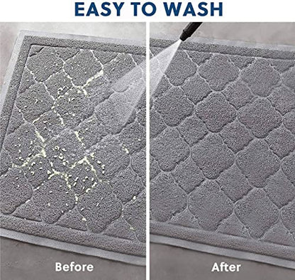 WePet Cat Litter Box Mat, Kitty Premium PVC Pad, Durable Trapping Rug, Phthalate Free, Urine-Resistant, Scatter Control, L 35 x 23 Inch, Grey - color: #03 Grey, style: Medallion/35 x 23 Inch