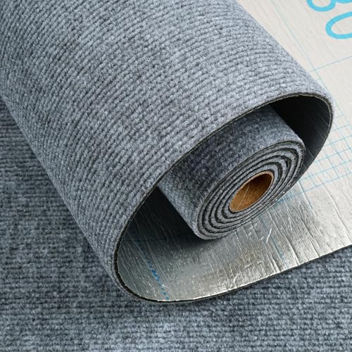 ReWallpaper Cat Scratch Mat Self Adhesive Grey Cat Carpet Roll Peel and Stick Scratch Pad Durable Furniture Protector for Chair Legs Desk Door Side Wall Corner Easy Cut Claw Guard Pet Safe 12inx6.5ft - size: 12in x 6.5ft