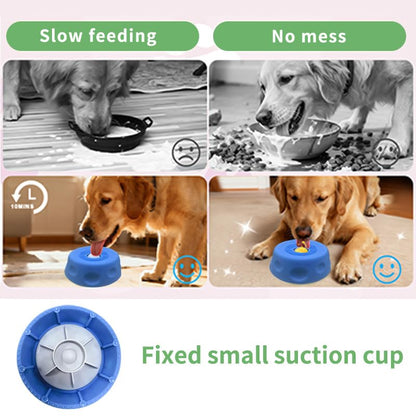 Slow Feeder Dog Lick Bowl with Rolling Ball,Anti-Slip Silicone Puzzle Feeder for Liquid Treats,Bone Broth,Yogurt,Wet Food,Anxiety Relief Enrichment Lick Toy for Large Medium Small Dogs & Cats (Black) - color: Black
