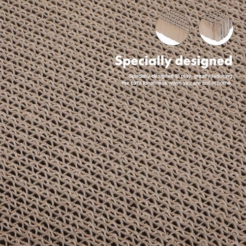 PRETYZOOM Replaceable Cat Scratching Board Pad, Sturdy Corrugated Cardboard Scratcher, Round Replacement for Indoor Kitten Scratcher, Reusable Wear-Resistant Scratch Pad for Cat Furniture