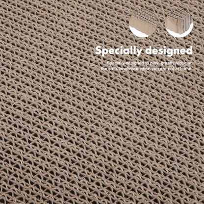 PRETYZOOM Replaceable Cat Scratching Board Pad, Sturdy Corrugated Cardboard Scratcher, Round Replacement for Indoor Kitten Scratcher, Reusable Wear-Resistant Scratch Pad for Cat Furniture