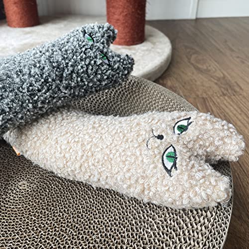 TTcat Catnip Silvervine Matatabi Pillow for Cats & Kittens,Cat Kicker Toy,Large Size Cat Pillow Soothing Plush Cat Toy(Grey). - color: Grey