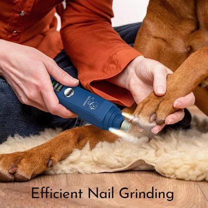 Silent Groom Pro Nail Grinder, Dog Nail Trimmers with 2-Speed, 2 LED Lights, 2 Grinding Wheels, USB Rechargable Dog Nail Grinder, Blue