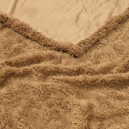Puppy Blanket, Super Soft Sherpa Dog Blankets and Throws Cat Fleece Sleeping Mat for Pet Small Animals 45x30 - color: Latte&brown