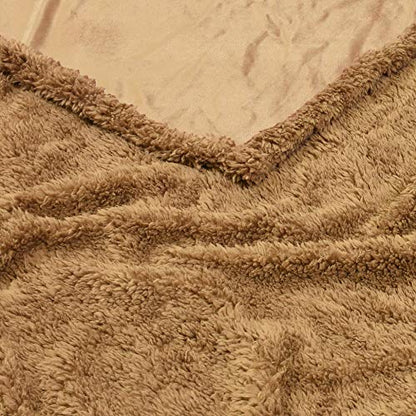 Puppy Blanket, Super Soft Sherpa Dog Blankets and Throws Cat Fleece Sleeping Mat for Pet Small Animals 45x30 - color: Latte&brown