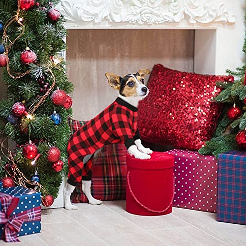 Dog Fleece Sweater Buffalo Plaid Clothes Small Dog Sweater Soft Thickening Warm Puppy Clothes Sweaters for Dogs Girl & Boy(S) - size: S