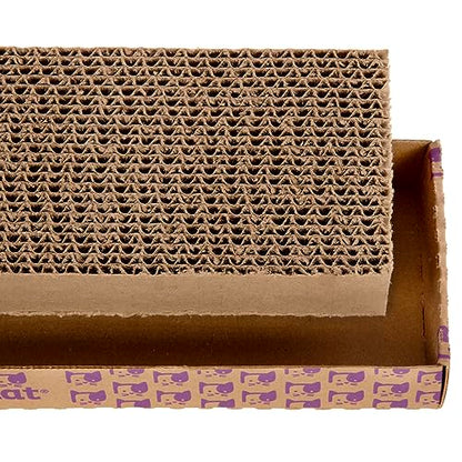 SmartyKat Super Scratcher Corrugated Cat Scratcher and Scratch Pad for Cats, Catnip Infused with Catnip, Scratchers for Indoor Cats and Kittens, Cardboard Scratching Post - size: One Size, style: Rectangle Scratcher
