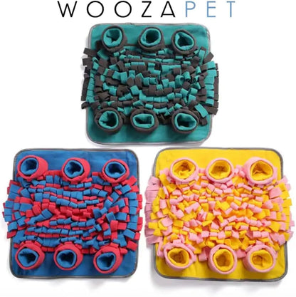 Snuffle Mat for Dogs, Boredom Buster Interactive Puzzle Feeding Mat, Encourages Natural Foraging Skills and Stress Relief Small/Medium/Large Dogs (Pink and Yellow) - color: Pink and Yellow