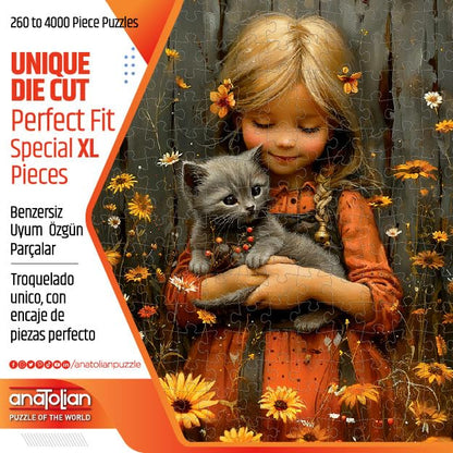 Anatolian Puzzle - Fluffy Kittens in The Living Room, 260 Piece Jigsaw Puzzle, 3336 - color: Fluffy Kittens in the Living Room